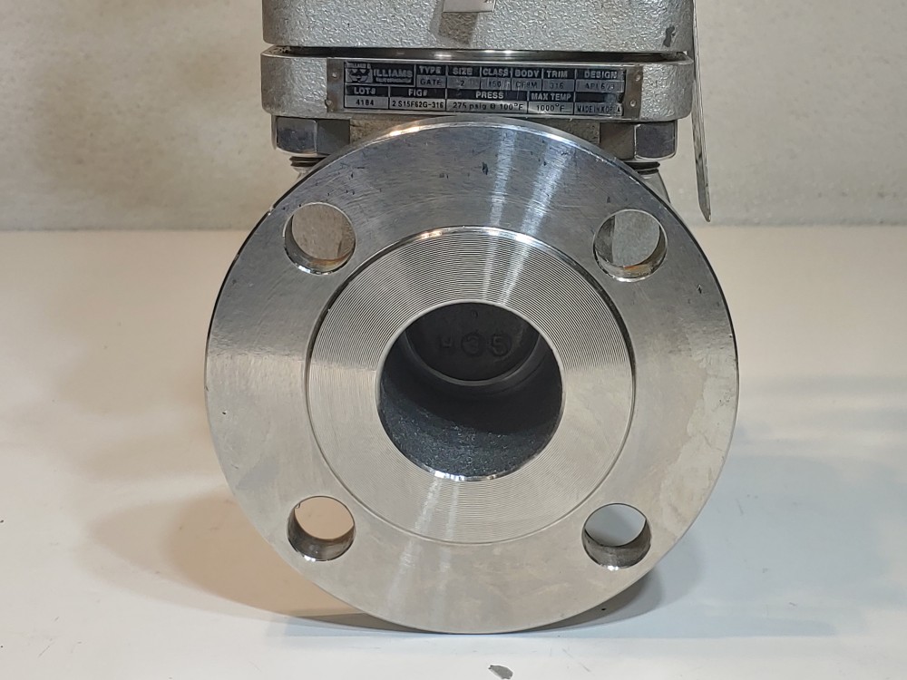Williams 2" 150# CF8M RF Gate Valve