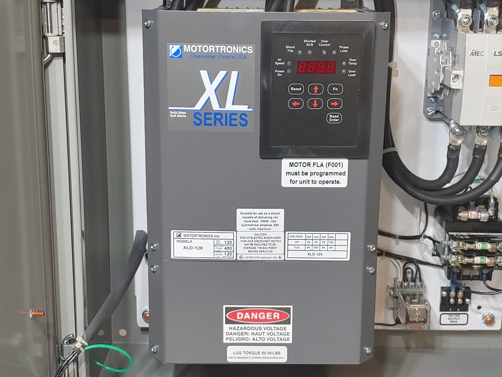 Motortronics Solid State AC Motor Control w/XLD-120-E XLD Digital Soft Starter 