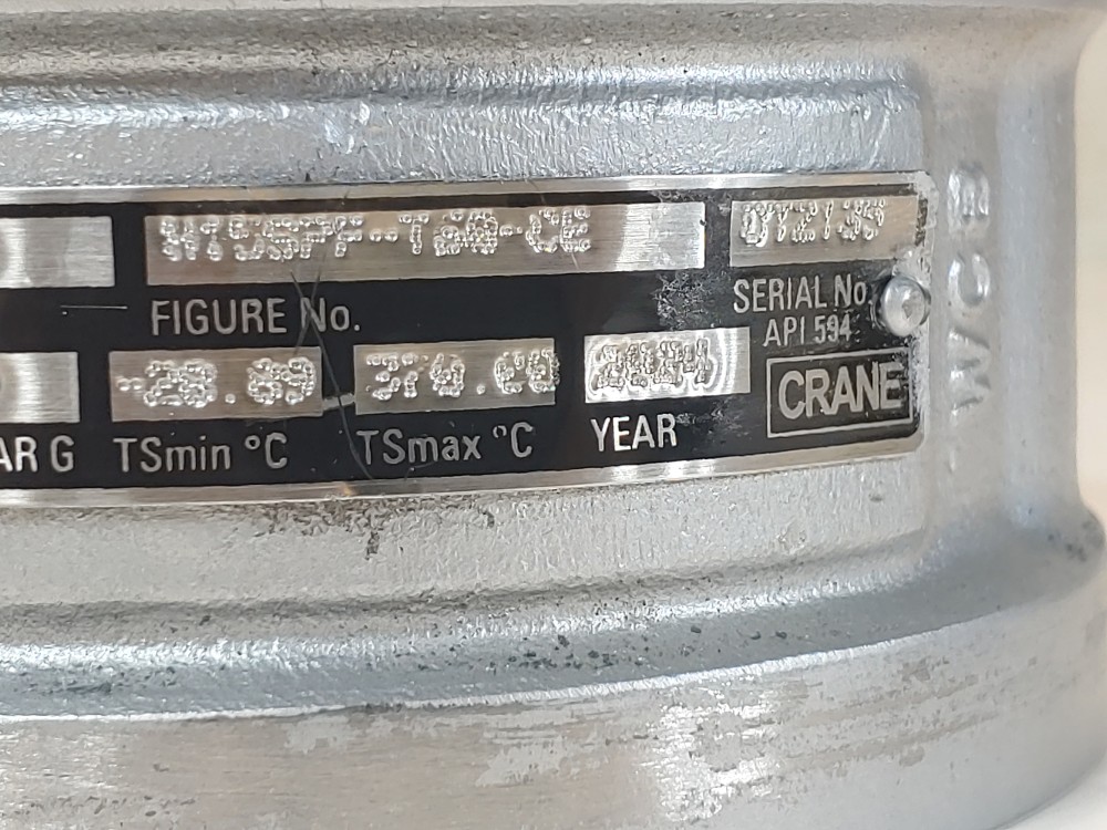 Crane Duo-Check 3H15SPF-T60-CE Nace 3" 150# WCB RF Wafer Check 
