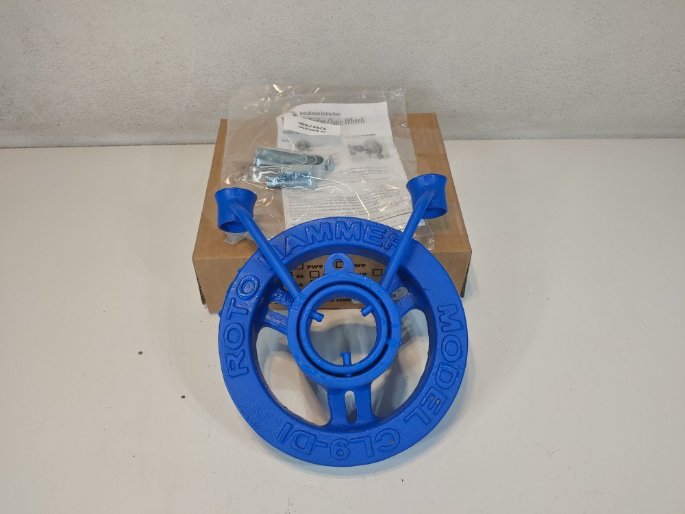 Roto-Hammer CL9-DI Clamp-On Chain Wheel OP 7-3/4" - 9", Ductile Iron