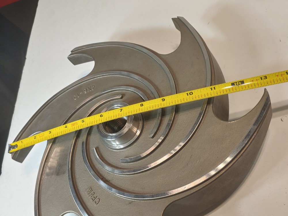 Goulds 3196LT 6 Vane CF8M  4" X 6"-13" Impeller 