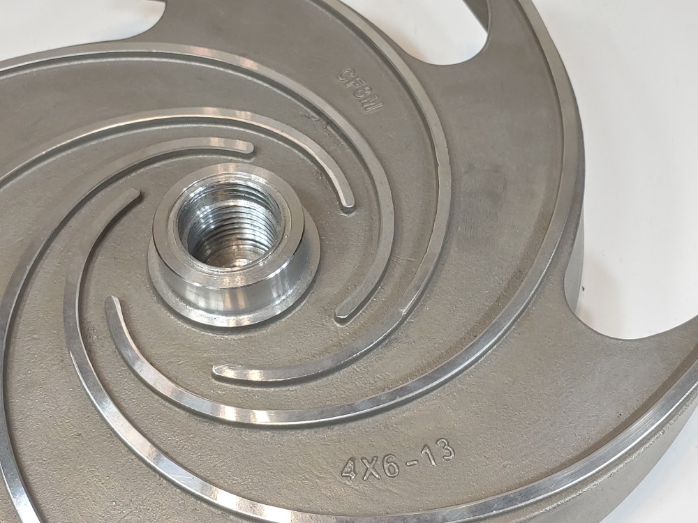 Goulds 3196LT 6 Vane CF8M  4" X 6"-13" Impeller 