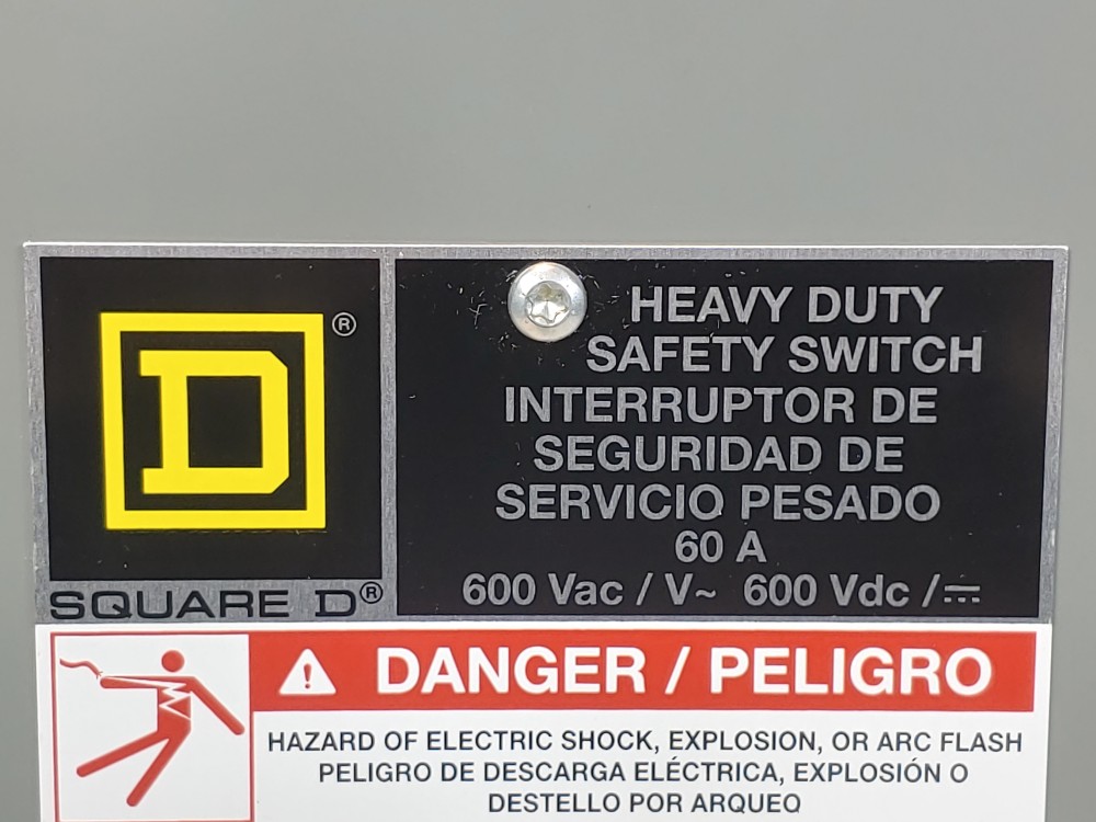 Square D H362 Heavy Duty Fusible Switch, NEMA 1