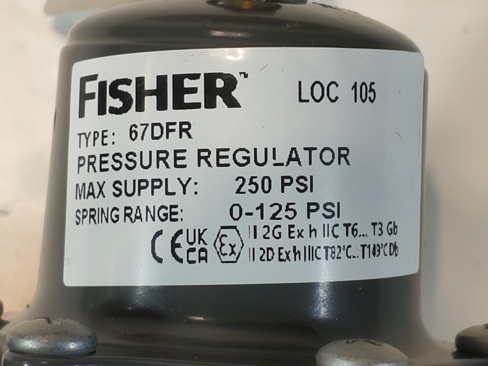 Fisher 67DFR Pressure Reducing Regulator 250 PSI