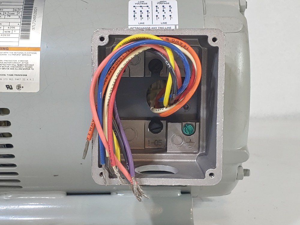 Baldor EHFM3311T, 7.5 HP 1770 RPMS Electric Motor 