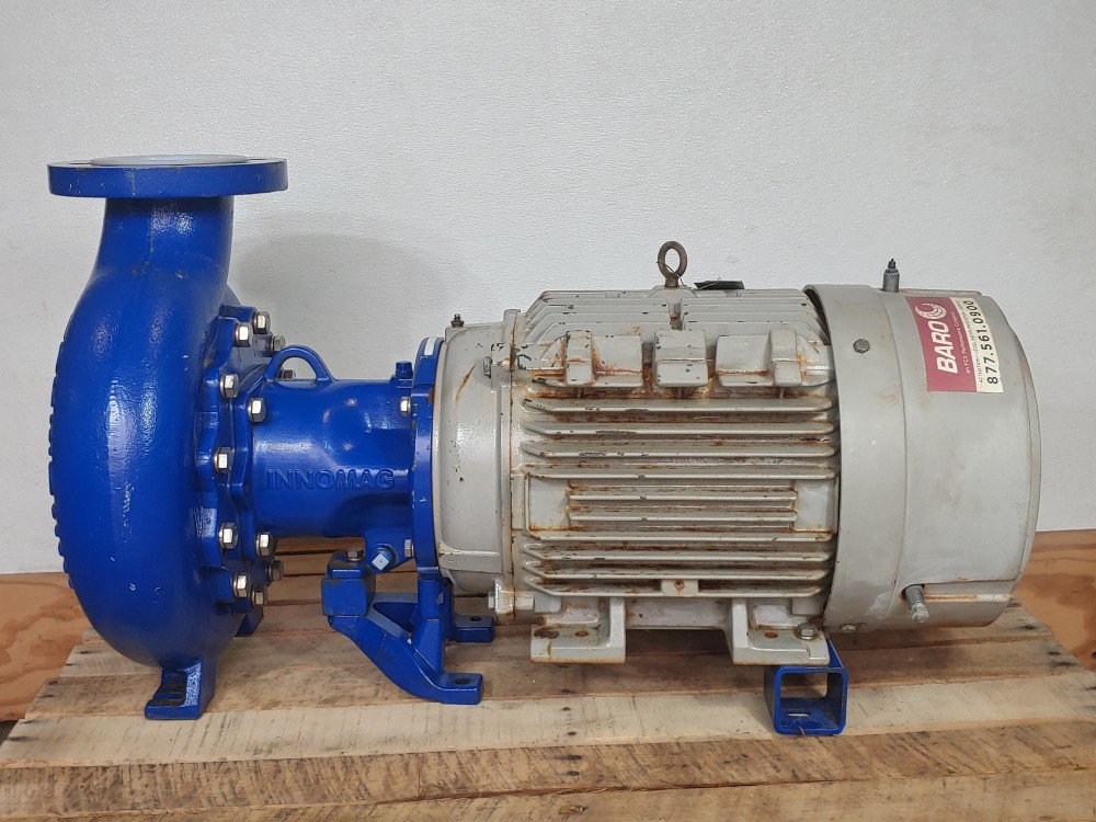 Flowserve Innomag A80 -6x4x10" H Sealless Centrifugal Pump W/ Siemens 25HP Motor