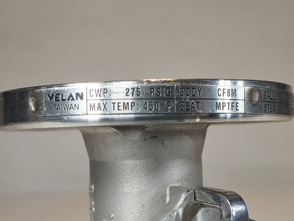 Velan 3/4/5/8 - 150# Unibody Reduced Port CF8M Ball Valve Figure # 00313-SSEAE