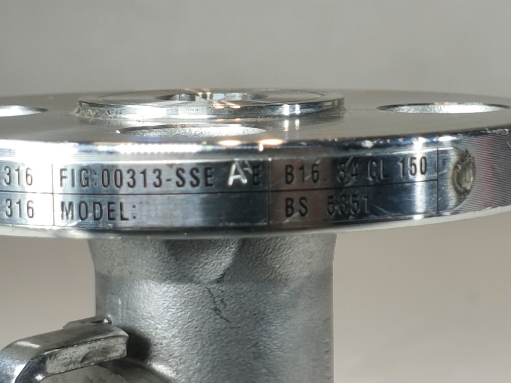 Velan 1/2" 150# Reduced Port Unibody CF8M Ball Valve Figure # 00313-SSEAE