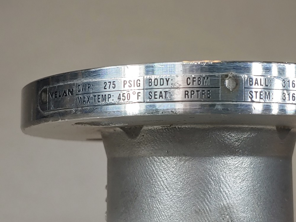 Velan 1-1/2/1-1/4 -150# Reduced Port Unibody CF8M Ball Valve Figure# 00313-SSGAE