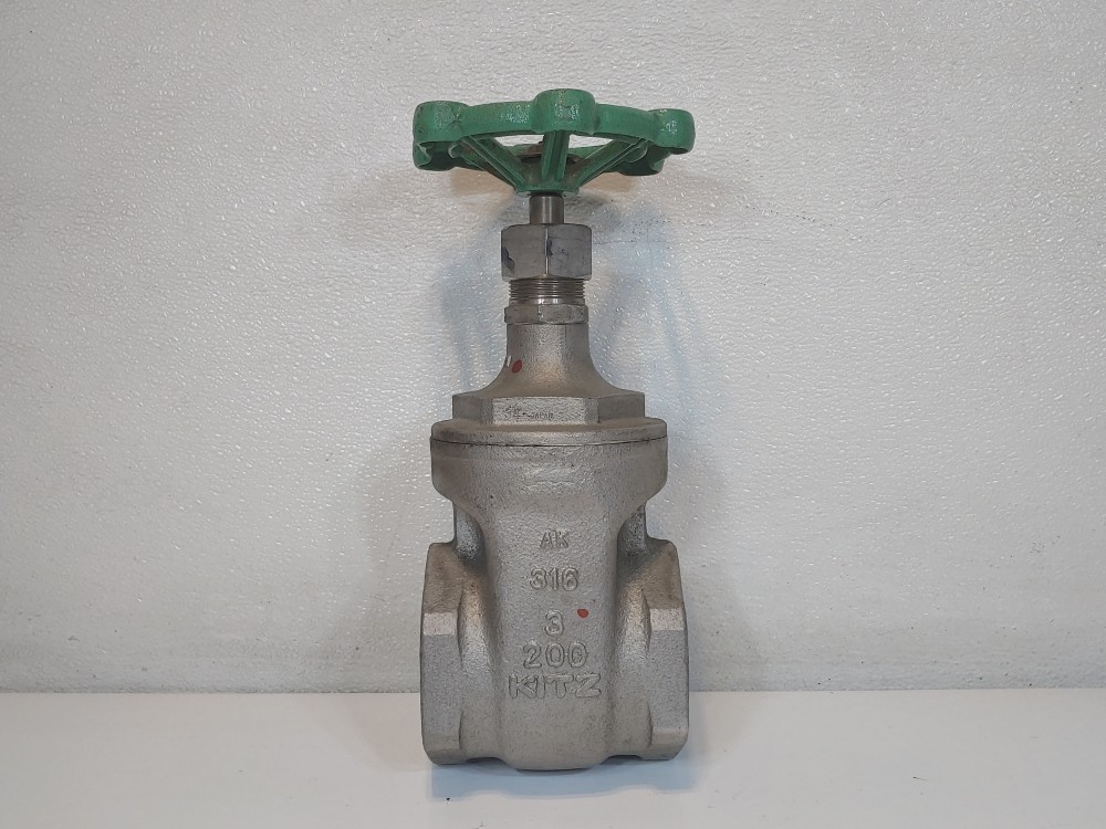 Kitz 3" NPT 200# 316 SS Gate Valve 
