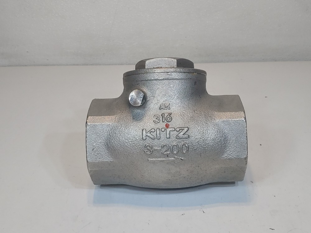 Kitz 3" NPT 200# 316 SS Swing Check Valve