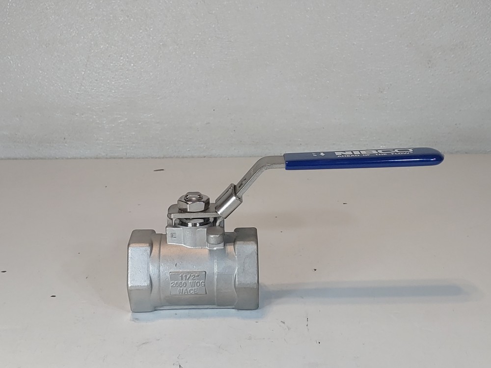 NIBCO T560-S6-R-66-LL 1-1/2" 2000# WOG Thrd 1pc Reduce Port CF8M Ball Valve 