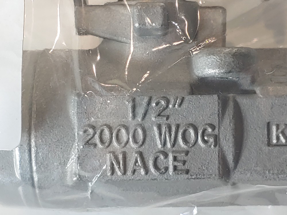 NIBCO T560-S6-R-66-LL 1/2" 2000# WOG Thrd 1pc Reduce Port CF8M Ball Valve 