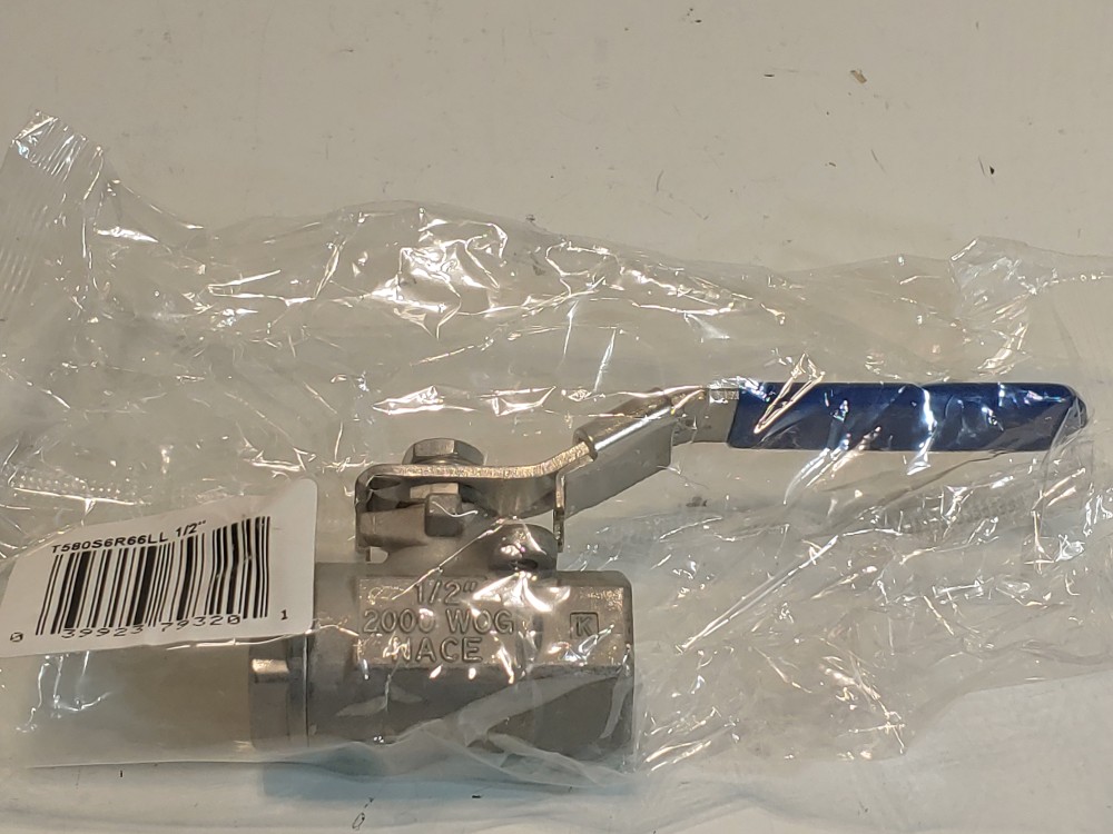 NIBCO T560-S6-R-66-LL 1/2" 2000# WOG Thrd 1pc Reduce Port CF8M Ball Valve 