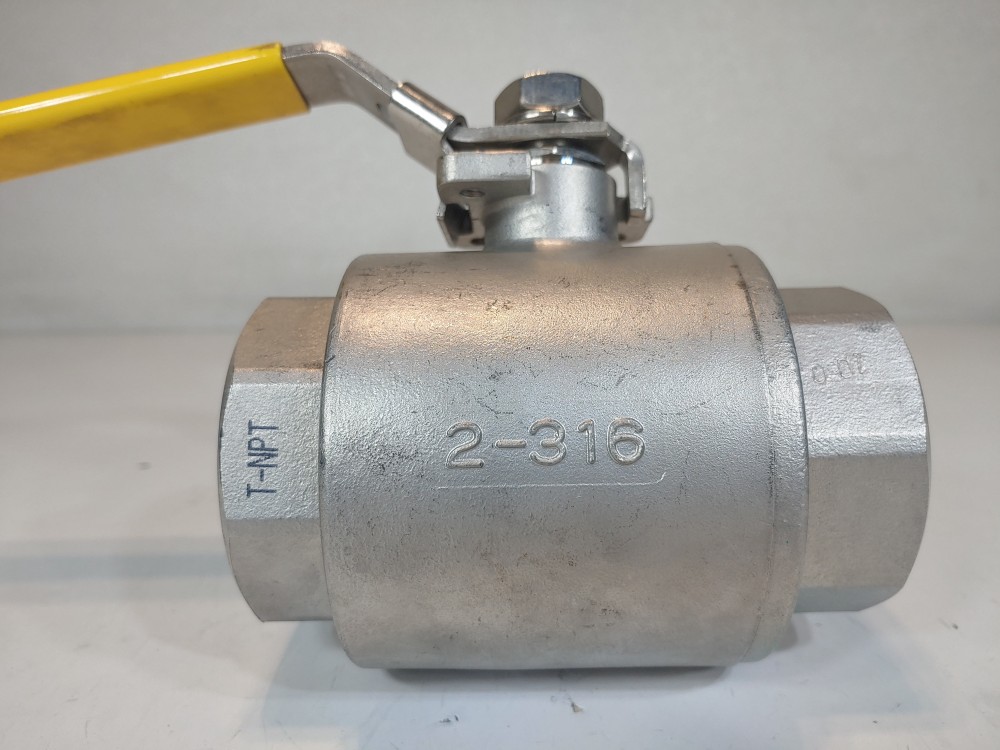 TCI 2" Threaded FNPT 2-PC Full Port 316 WOG 1000 Ball Valve