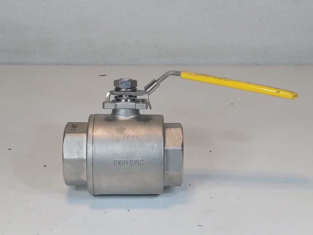 TCI 2" Threaded FNPT 2-PC Full Port 316 WOG 1000 Ball Valve