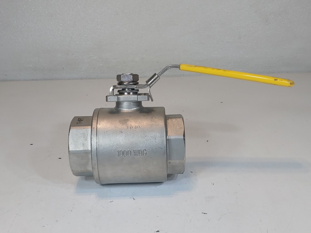 TCI 2" Threaded FNPT 2-PC Full Port 316 WOG 1000 Ball Valve