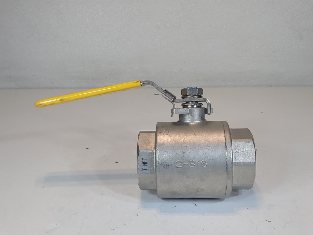TCI 2" Threaded FNPT 2-PC Full Port 316 WOG 1000 Ball Valve