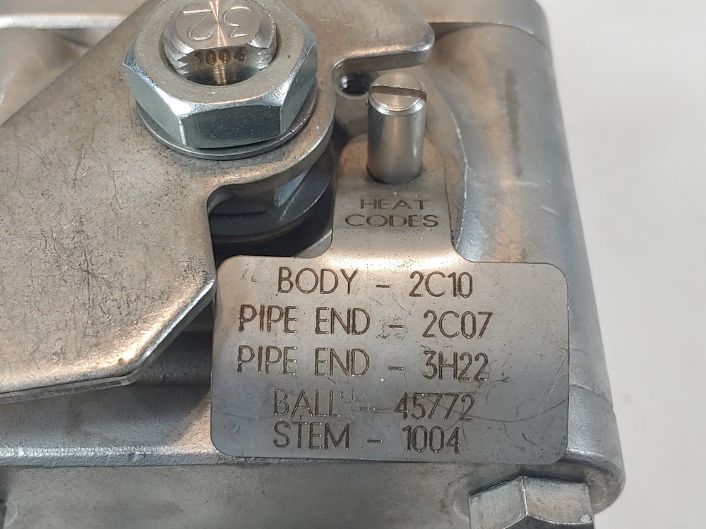 Worcester 2" Full-Port Tri-Clamp End Ball Valve 2 WK7466TTC RO