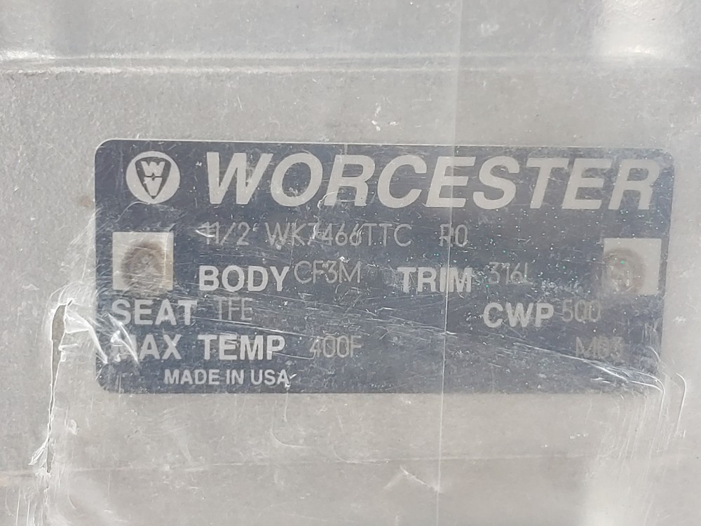 Worcester 1-1/2"" Full-Port Tri-Clamp End Ball Valve WK7466TTC RO