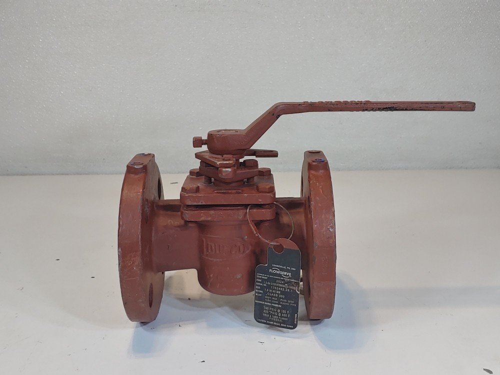 Flowserve Durco 1.1/2" 300# Flanged Plug Valve #1.5-G4-31C810T0M33AZQ-CM2083