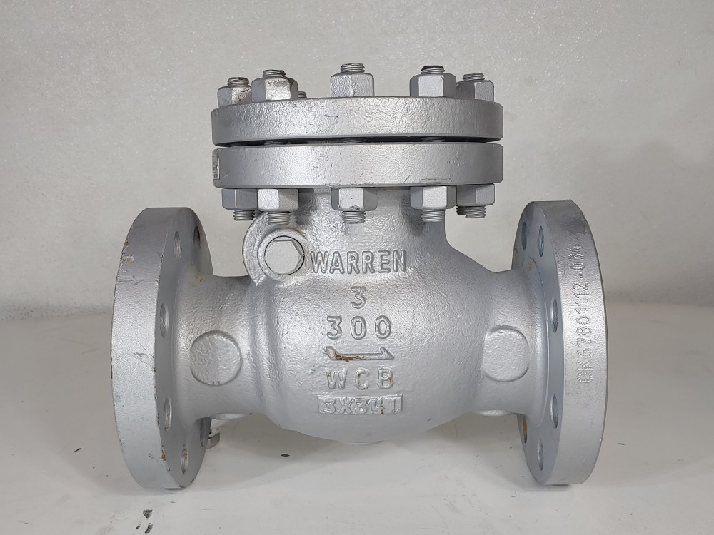 Warren 3" 300# RF WCB Flanged Check Valve Fig# 3305-8
