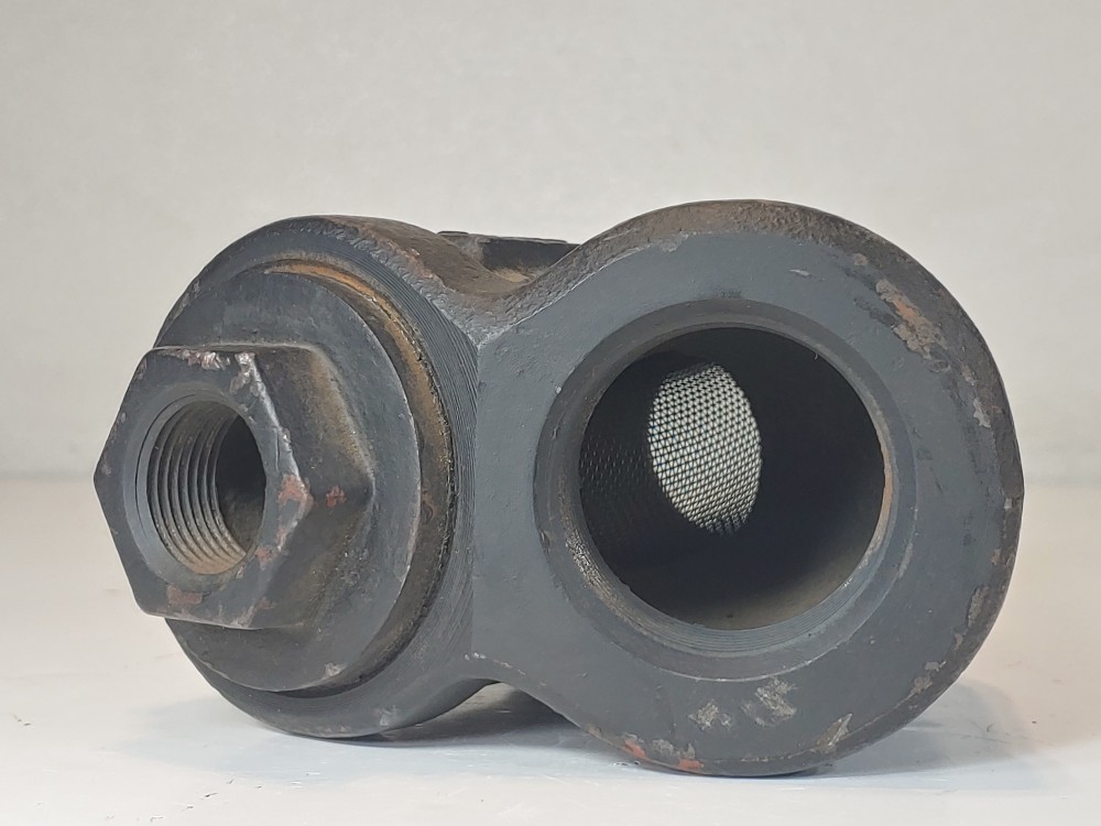 Mueller 1-1/2" 250 SWP Cast Iron WYE Strainer, 20 Mesh Strainer 308707