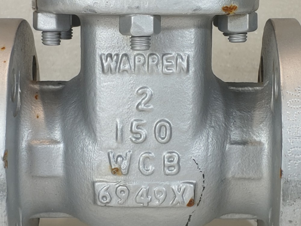 Warren 2" 150# RF Flanged WCB Gate Valve Fig#: 1153-8-624