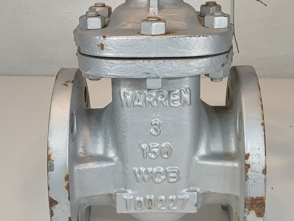 Warren 3" 150# WCB RF Flanged Gate Valve Fig# 1155-8N