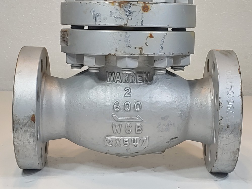 Warren 2" 600# RF Flanged WCB Globe Valve Fig#: 2605-8N-624