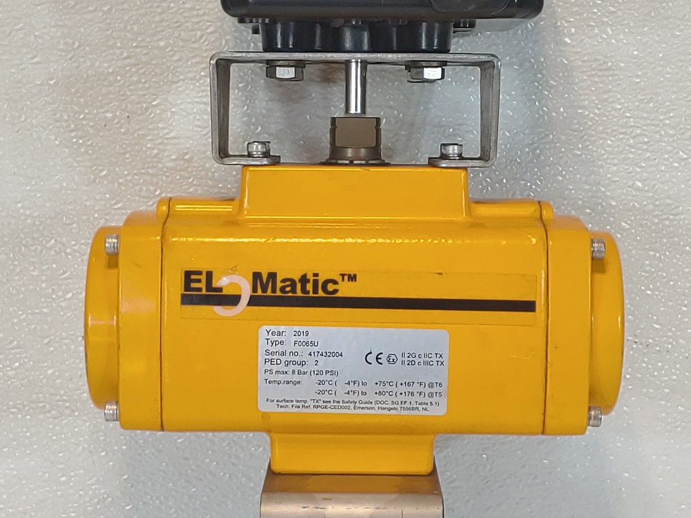 EL-O-MATIC F0065U Pneumatic Actuator  8 Bar (120 PSI) w/ Amresist 2" /150 PSIG