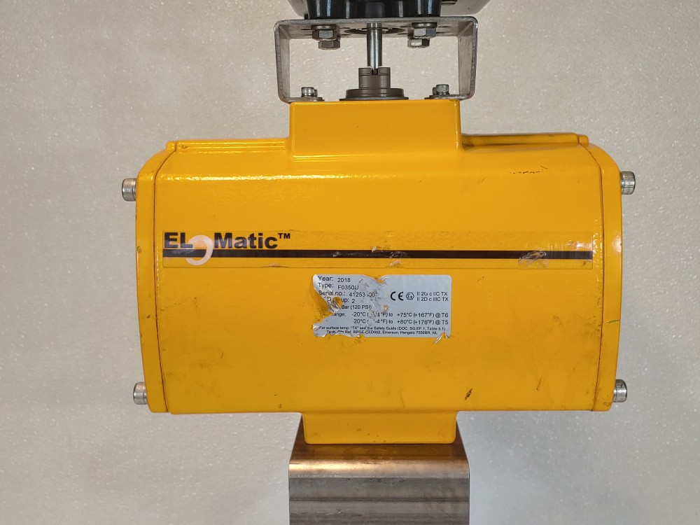 EL-O-MATIC F0350U Pneumatic Actuator  8 Bar (120 PSI) w/ Amresist 6" 150 PSIG
