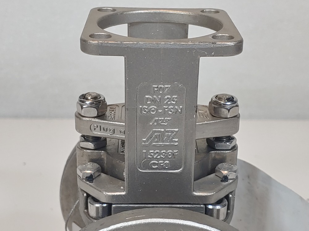 AzZ 1" 150# CF8M 3-Way RF Flanged Plug Valve