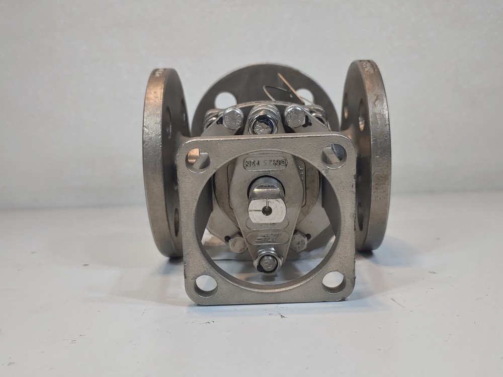 AzZ 1" 150# CF8M 3-Way RF Flanged Plug Valve