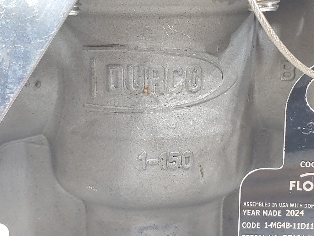 Durco Flowserve 1" 150# CF8M Flanged 3-Way Plug Valve w/Actuator PN: B125S10