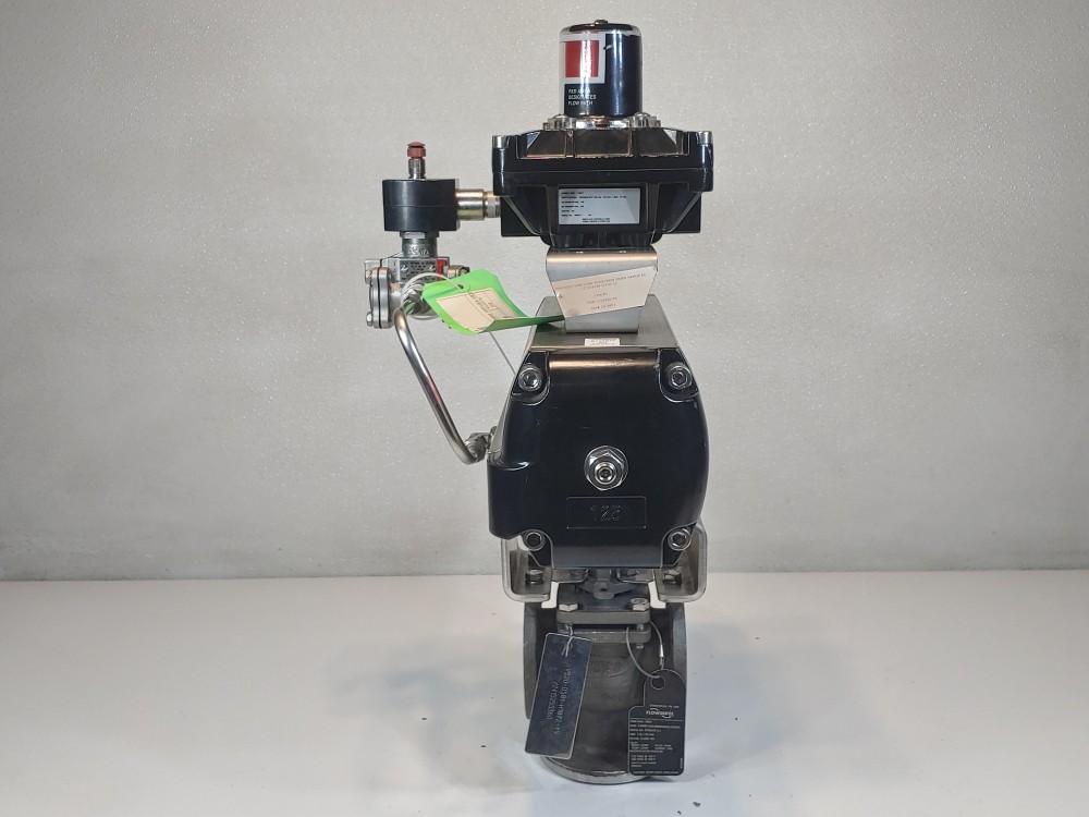 Durco Flowserve 1" 150# CF8M Flanged 3-Way Plug Valve w/Actuator PN: B125S10