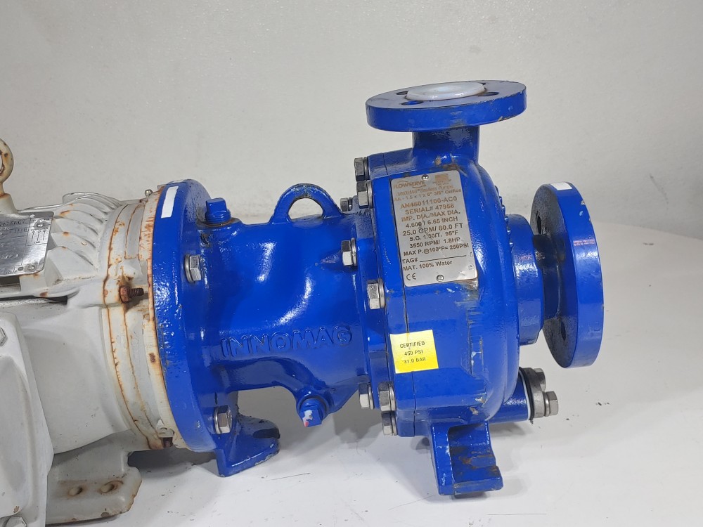 Flowserve Innomag  AA-1.5X1X6" Sealless Centrifugal Pump w/3HP Motor