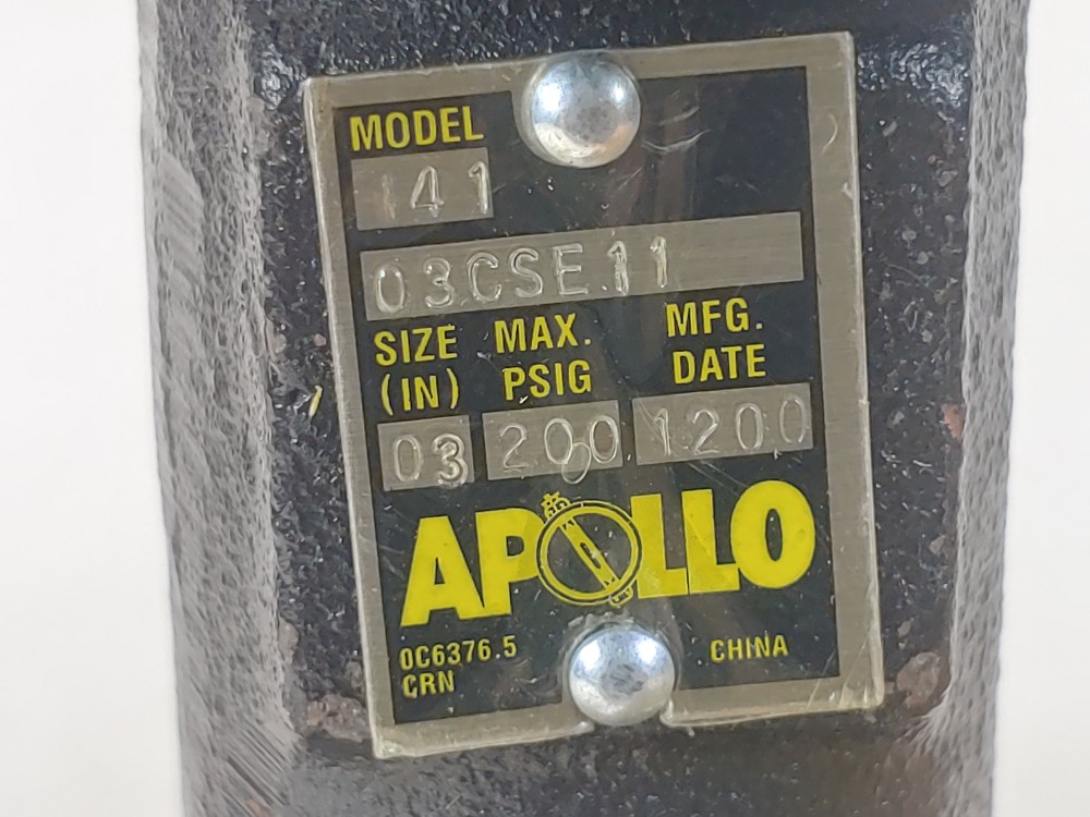 Apollo 3" Wafer Butterfly Valve, 200 PSIG, Model#: 141/ 14103CSE11