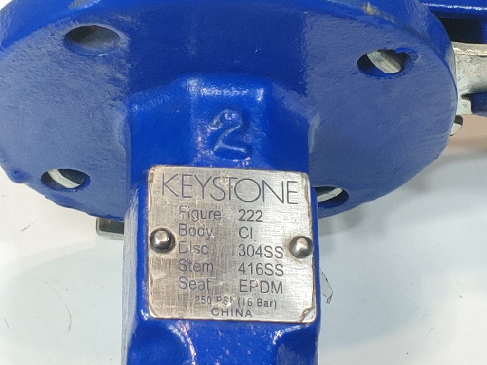 Keystone 2" CI / 304SS 250 PSI Butterfly Valve Figure#: 222