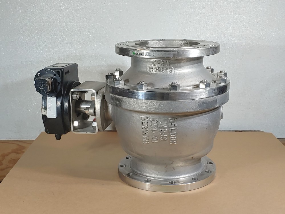 Warren 10" 150# CF8M 2-PC Full Port Ball Valve Figure: 6156FS-G w/ Gear Operator