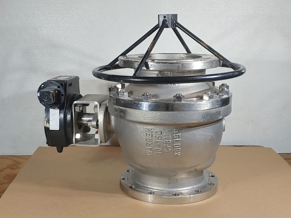 Warren 10" 150# CF8M 2-PC Full Port Ball Valve Figure: 6156FS-G w/ Gear Operator