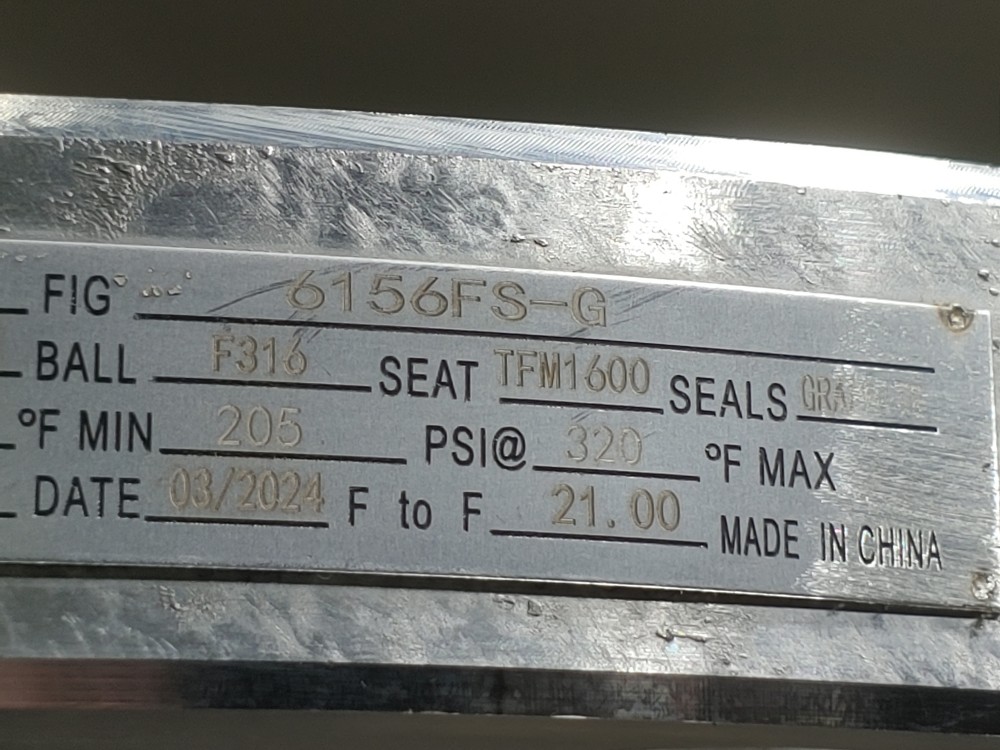 Warren 10" 150# CF8M 2-PC Full Port Ball Valve Figure: 6156FS-G w/ Gear Operator