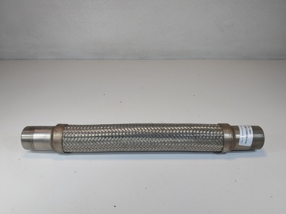 Hosemaster Annuflex Braided Flex Hose 2" x 18.5", Fitting 1-1/2" MNPT Both Sides