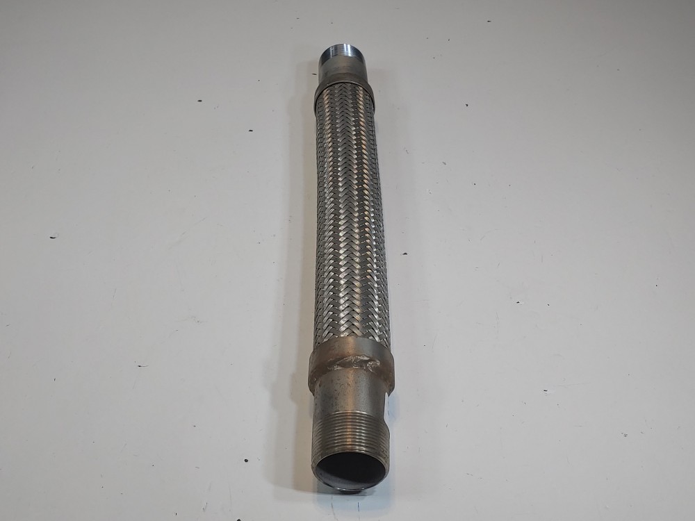 Hosemaster Annuflex Braided Flex Hose 2" x 18.5", Fitting 1-1/2" MNPT Both Sides