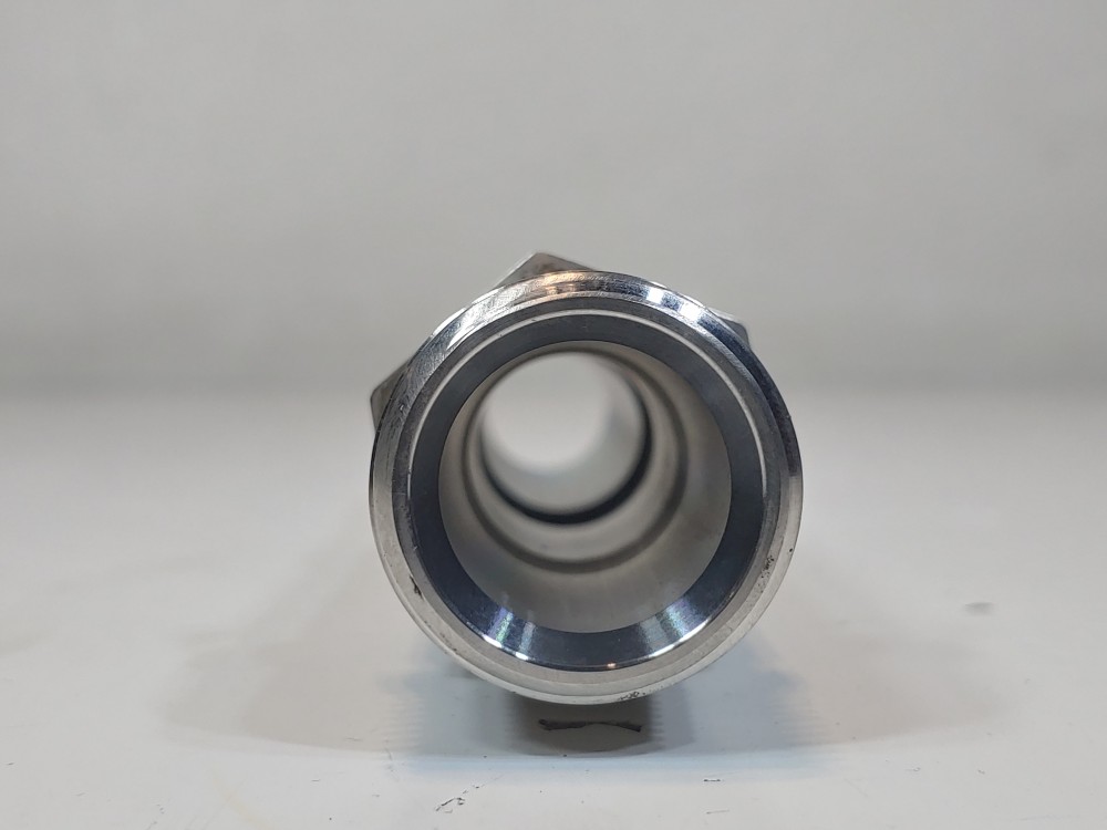 Braided Hose 1" x  6-5/8" 304, Fitting 1" MNPT 304SS 