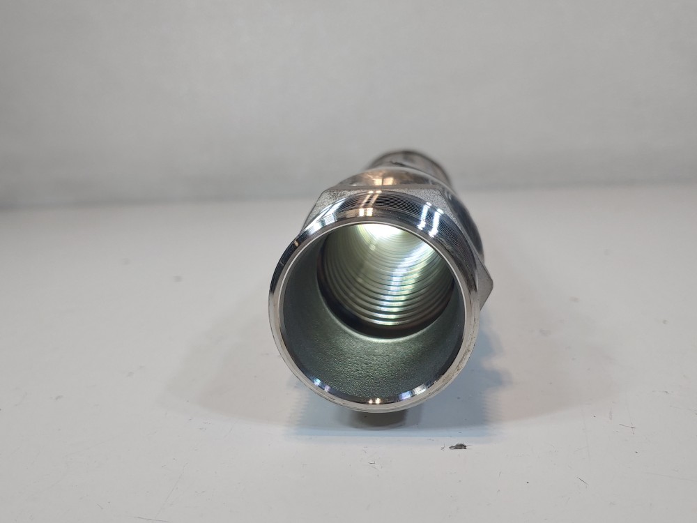 GHX Braided Hose 1-1/2" x 12" 316, Fitting 1-1/2" MNPT Both Ends 316 