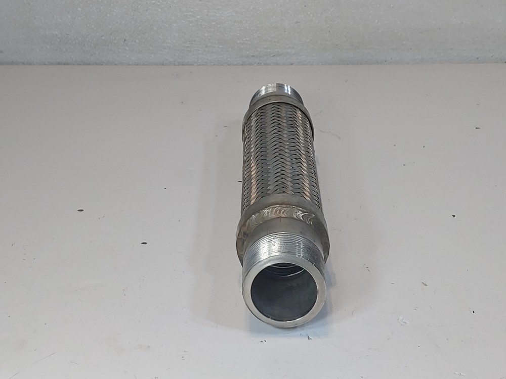 Braided Hose 2" x 12" 304, Fitting 1-1/2" MNPT Both Ends