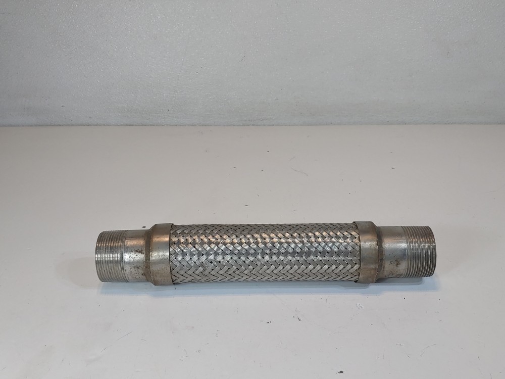 Braided Hose 2" x 12" 304, Fitting 1-1/2" MNPT Both Ends