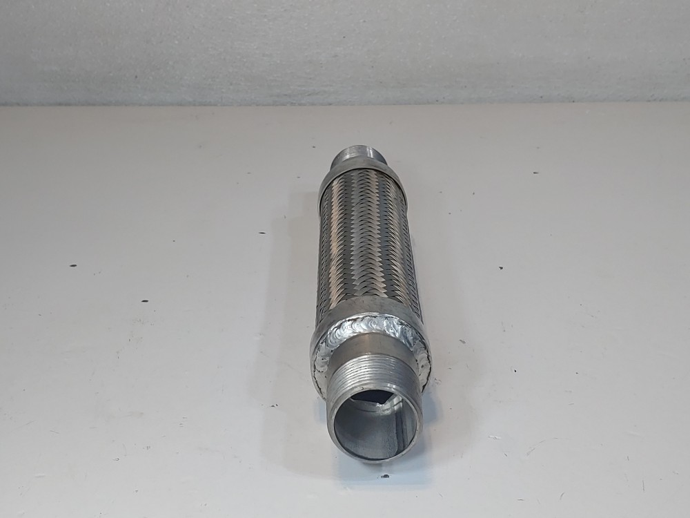 Braided Hose 2" x 12-1/2" 304, Fitting 1-1/4" MNPT Both Ends