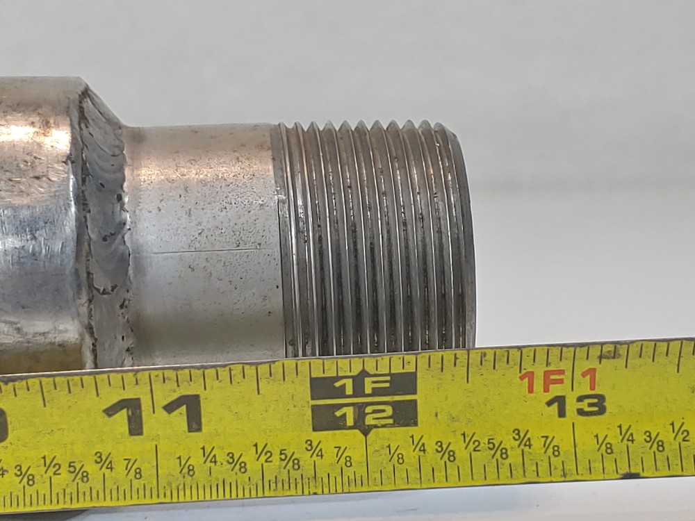 Braided Hose 2" x 12-1/2" 304, Fitting 1-1/4" MNPT Both Ends